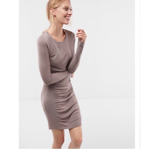ruched sweater dress